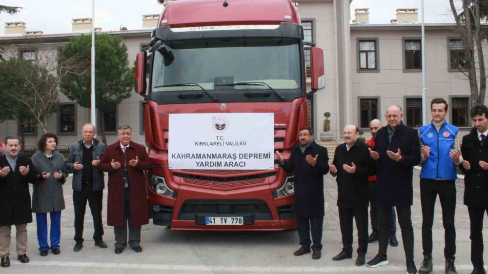 Kırklareli’nden deprem bölgelerine kuru gıda desteği sürüyor