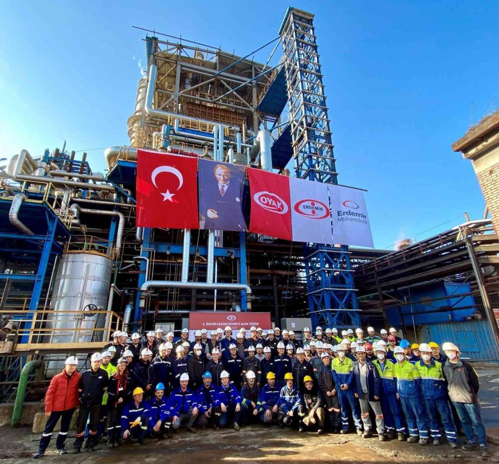 Erdemir’e enerji tasarrufu sağlayacak yeni buhar kazanı devreye alındı