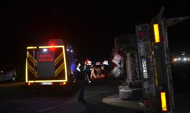 Konya’da iki tır çarpıştı: 1 ölü, 1 yaralı