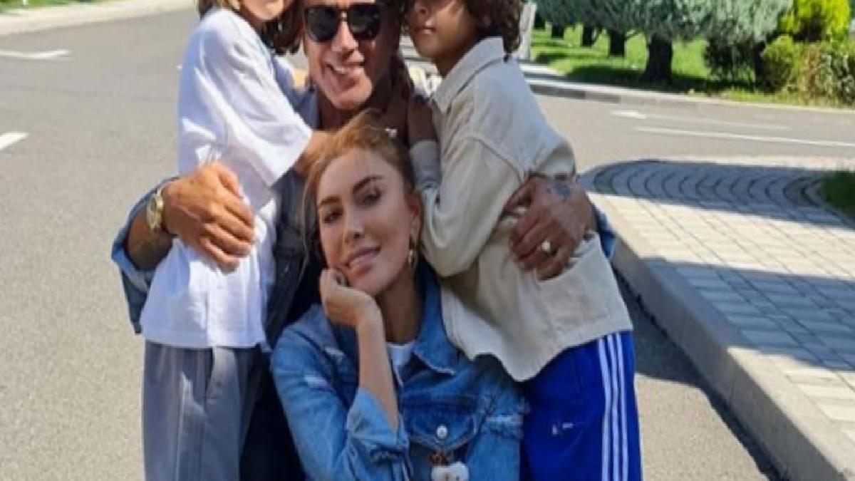 Boşanmanın eşiğinden dönen Doğuş ile Azeri eşi Hoşkedem Hidayetkızı'ndan aile pozu