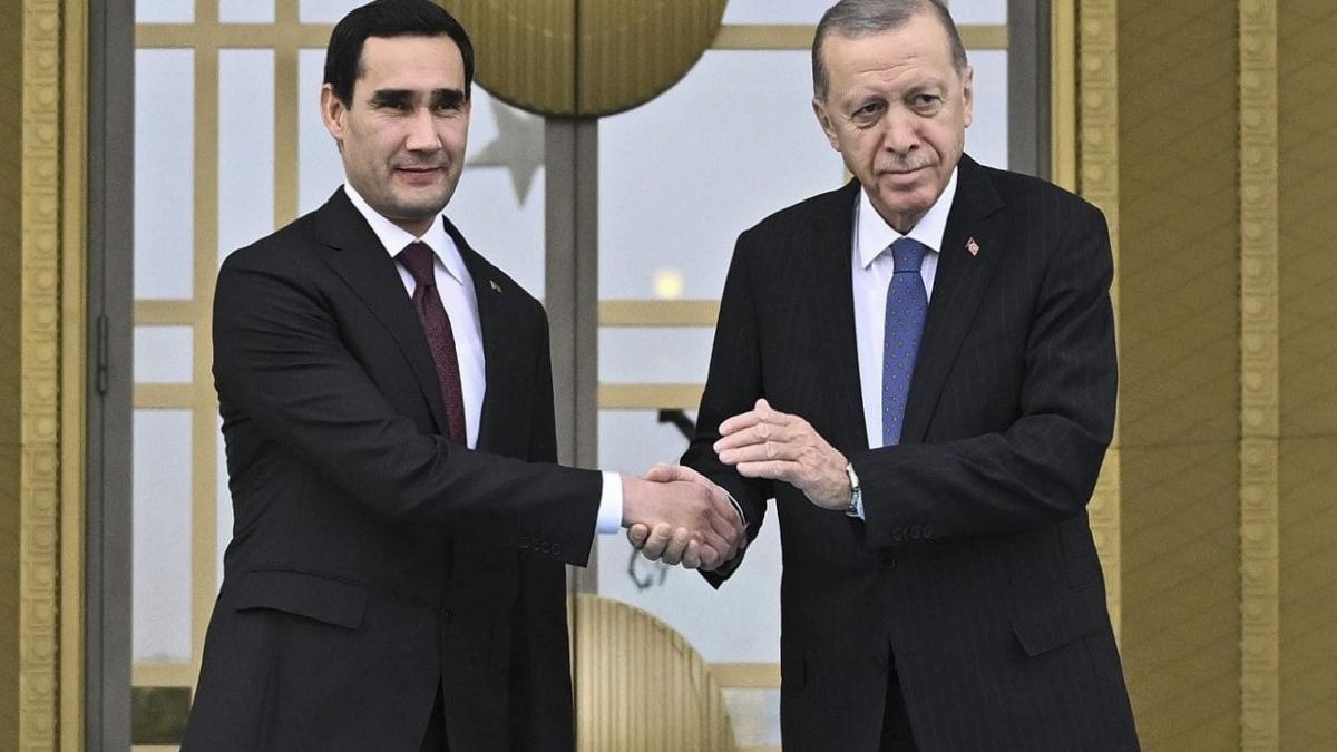 Cumhurbaşkanı Erdoğan, Türkmenistan Devlet Başkanı Berdimuhammedov'u karşıladı