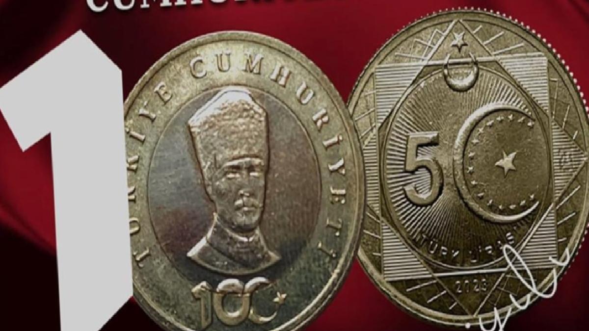 Hazine ve Maliye Bakanlığı'ndan Cumhuriyet'in 100. yılına hatıra: 5 Türk lirası basıldı