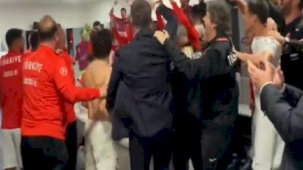 A Milli Takım'ın galibiyet coşkusu