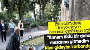 Celal Şengör anıt önünde diz çöktü: Annemin mezarına gitmiyorum demişti