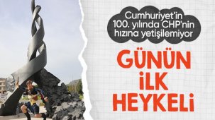 CHP'nin 100. yıl kutlamaları: Günün ilk heykeli Muğla'dan...