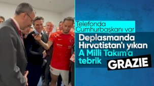 Cumhurbaşkanı Erdoğan, Hırvatistan'ı yenen Milli Takım'ı tebrik etti