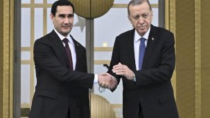 Cumhurbaşkanı Erdoğan, Türkmenistan Devlet Başkanı Berdimuhammedov'u karşıladı