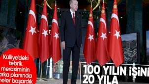 Cumhurbaşkanlığı Külliyesi'ndeki törende AK Parti'nin mega projeleri sergilendi