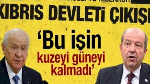 Ersin Tatar'dan 'Kıbrıs Türk Devleti' çıkışı: Bu işin kuzeyi, güneyi kalmadı