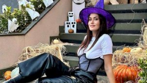 Fahriye Evcen'den 'Cadılar Bayramı' paylaşımı!
