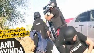 İsrail'den sıcak bilgi aktaran Türk muhabirin yanına canlı yayında roket düştü