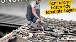 İsrail'in bombaladığı hastanedeki tahribatın boyutu gözler önüne serildi