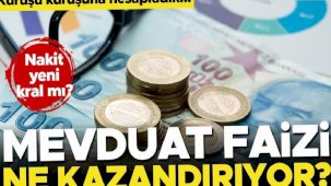 Nakit yeni kral mı… Mevduat faizi ne kazandırıyor? Kuruşu kuruşuna hesapladık…