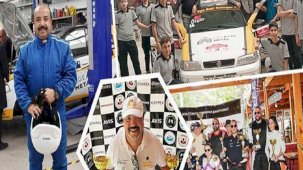 Ralli pilotu okul müdürü 2 kupayla döndü