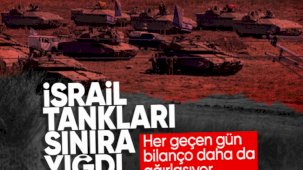 Savaşta 9'uncu gün! Yüzlerce İsrail tankı Gazze sınırında