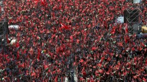 X'ten yanlış teyit: Büyük Filistin Mitingi'ni 29 Ekim kutlaması diye verdiler