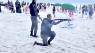 Boca Juniors-Fluminense maçı öncesi Copacabana Plajı savaş alanına döndü