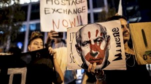 Gazze'de ateşkes isteyen İsraillilerden Tel Aviv'de yeni protesto