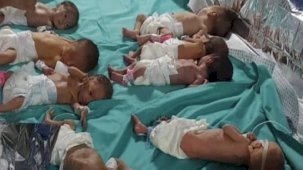 Gazze'de bebekler ölümle burun buruna: Vücut ısıları için folyoya sarıldılar