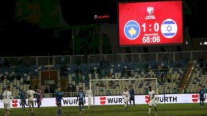 Kosovalı taraftarlar İsrail'in milli marşını yuhaladı