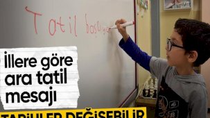 Milli Eğitim Bakanı Yusuf Tekin'den illere göre ara tatil mesajı