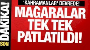 Terör örgütünün mağaraları patlatıldı! 'Kahramanlar' devrede