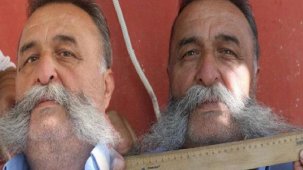 Vatandaş metreyle ölçtü! Tam 20 yıldır bıyığına jilet sürmedi