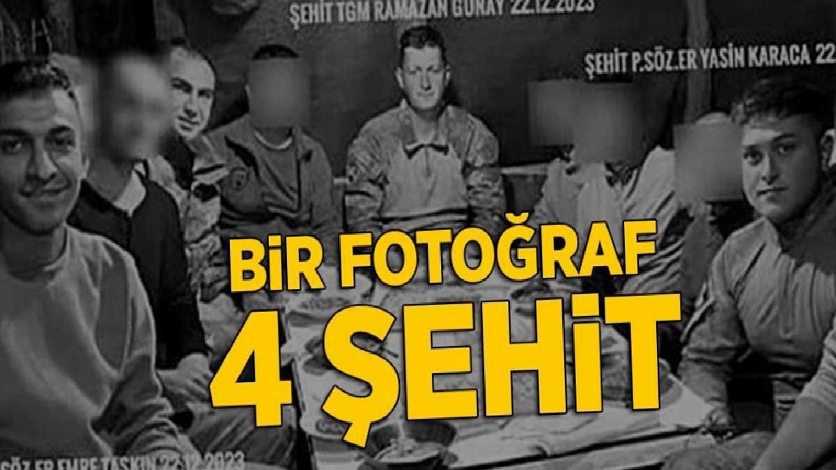 Bir fotoğraf 4 şehit! Yürek yakan detay ortaya çıktı