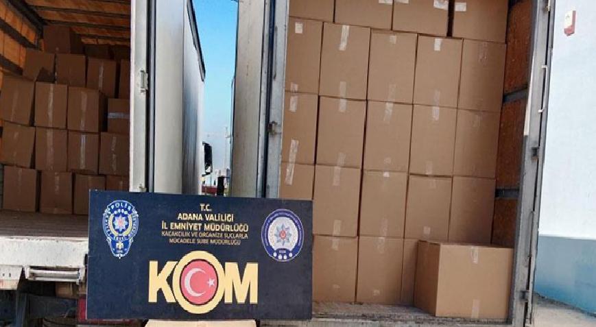 Değeri 20 milyon TL! Kaçak doldurulmuş sigara ele geçirildi