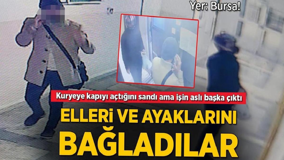 Kurye gibi geldiler, ev sahibinin ellerini ve ayaklarını bağladılar