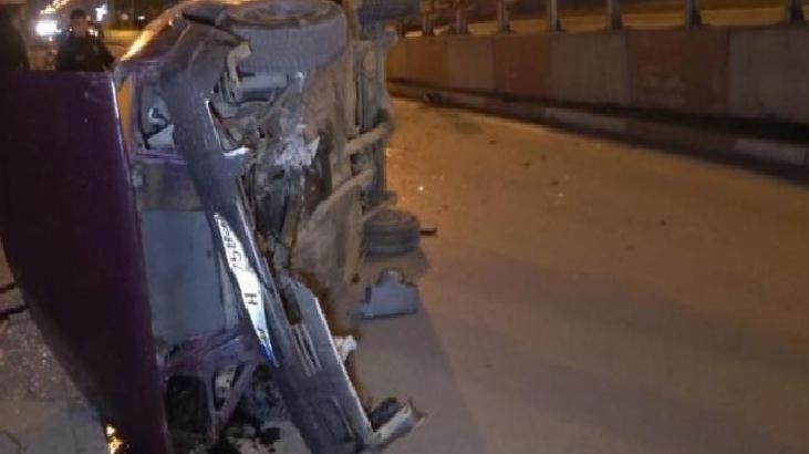 Otomobil yan yola uçtu! Sürücünün akıbeti bilinmiyor