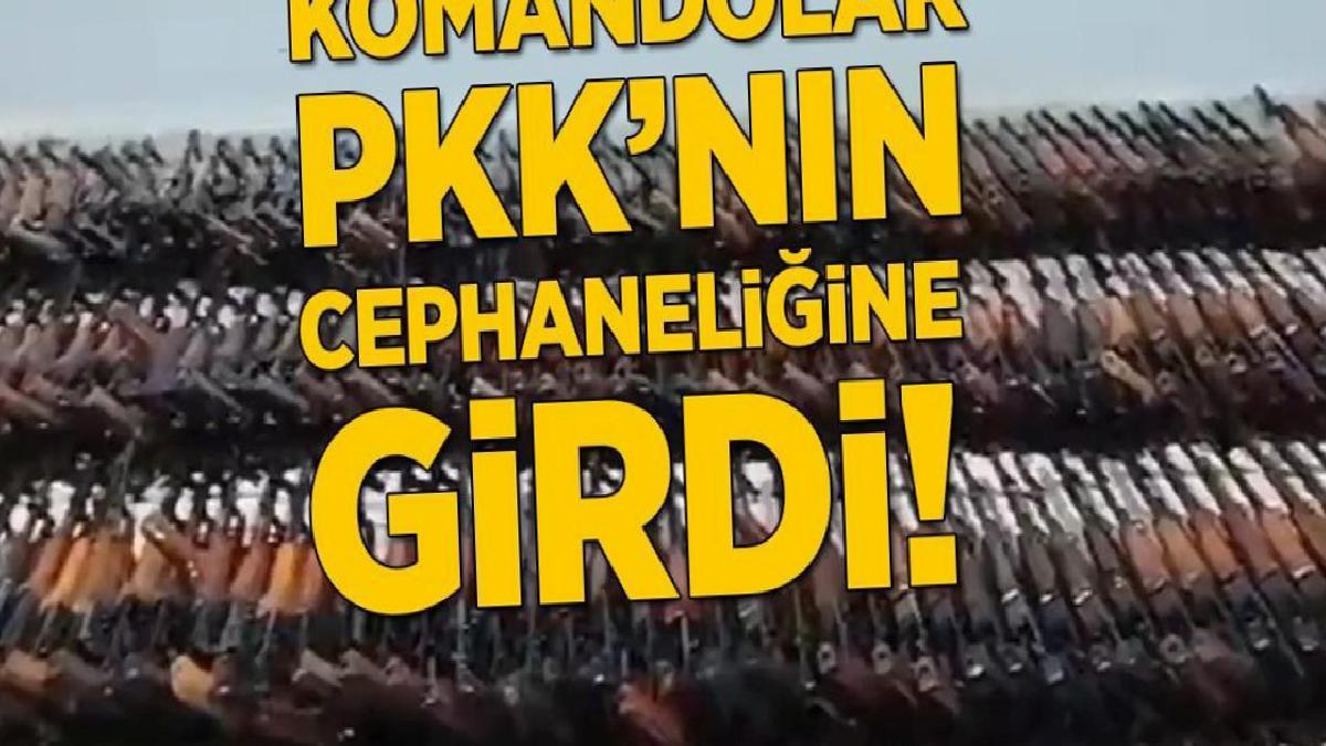Son dakika...Türk Komandoları terör örgütünün cephaneliğine girdi!