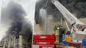 Bursa'da büyük yangın! 30 itfaiye aracıyla 5 saatte kontrol altına alındı