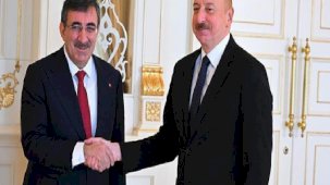 Cumhurbaşkanı Yardımcısı Yılmaz, Aliyev ile görüştü