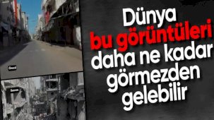 Gazze'de yaşanan yıkımın korkunç boyutu görüntülere yansıdı