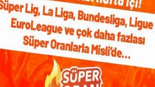 Hafta Sonu Gibi Hafta İçi! Süper Lig, La Liga, Bundesliga, Ligue 1, EuroLeague ve çok daha fazlası Süper Oranlarla Misli’de…