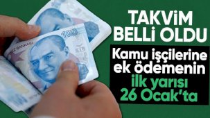 Kamu işçilerine ek ödeme takvimi belirlendi