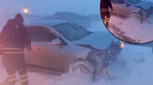 Kars - Iğdır karayolunda kaza! 1 ölü, 6 yaralı