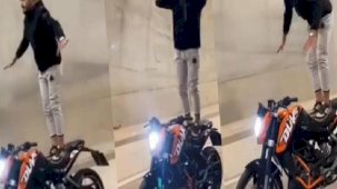 Motosikletteki akrobatik hareketleri olay olmuştu! Cezadan kaçamadı