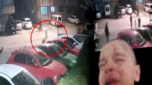 Söpek saldırısından kızını korumak için koşarken kucağındaki çocuğuyla yere düştü