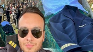 Üniforması tabuta serildi! Kazada can veren pilota acı veda
