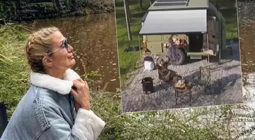 Tuğba Özay'ın yeni hayatı! Karavanda yaşamaya başladı! 'Bende deprem değil insan korkusu var'