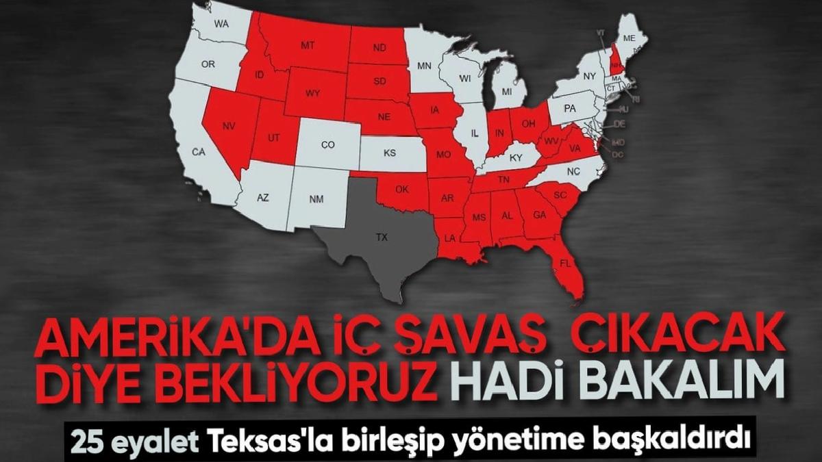 ABD'de Teksas'a destek veren 25 eyaletten Joe Biden yönetimine karşı bildiri