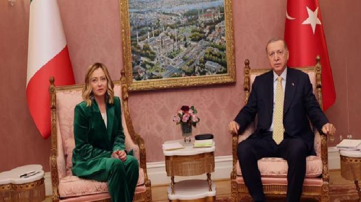 Cumhurbaşkanı Erdoğan, İtalya Başbakanı Meloni’yi kabul etti