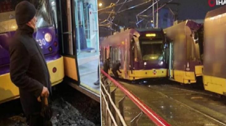Güngören'de tramvaylar çarpıştı, kazadan yaralanan olmadı