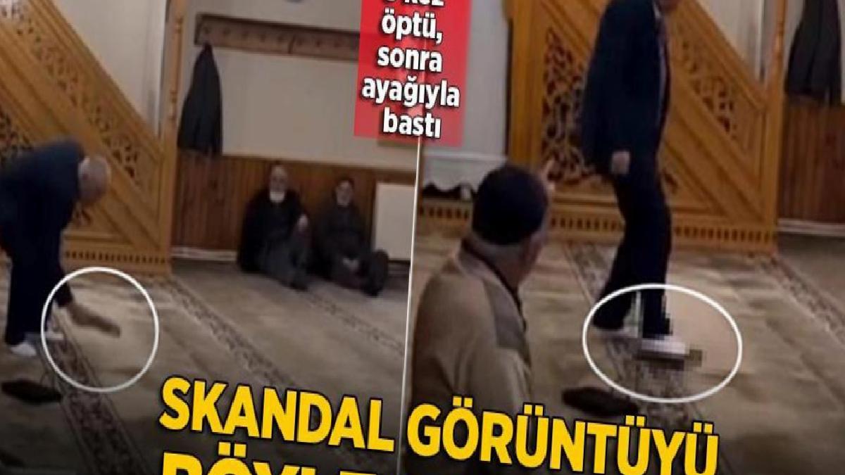 Kur'an-ı Kerim'i 3 kez kez öptü, sonra ayağıyla bastı! Tepki çeken görüntü için karar