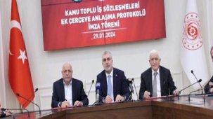 Bakan Işıkhan duyurdu! Kamu Toplu İş Sözleşmeleri Ek Çerçeve Anlaşması Protokolü'nü imzaladık