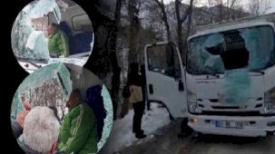 Dağdan kopan kaya can aldı! 'Kocaman bir parça arabanın içine girmiş'