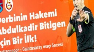 Derbinin hakemi Abdulkadir Bitigen için bir ilk! Trabzonspor – Galatasaray maçı öncesi Bitigen’in istatistikleri…