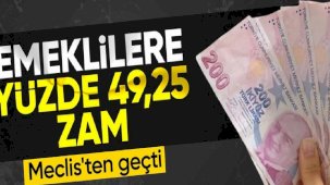 Emeklilere yüzde 49,25 zam Meclis'ten geçti